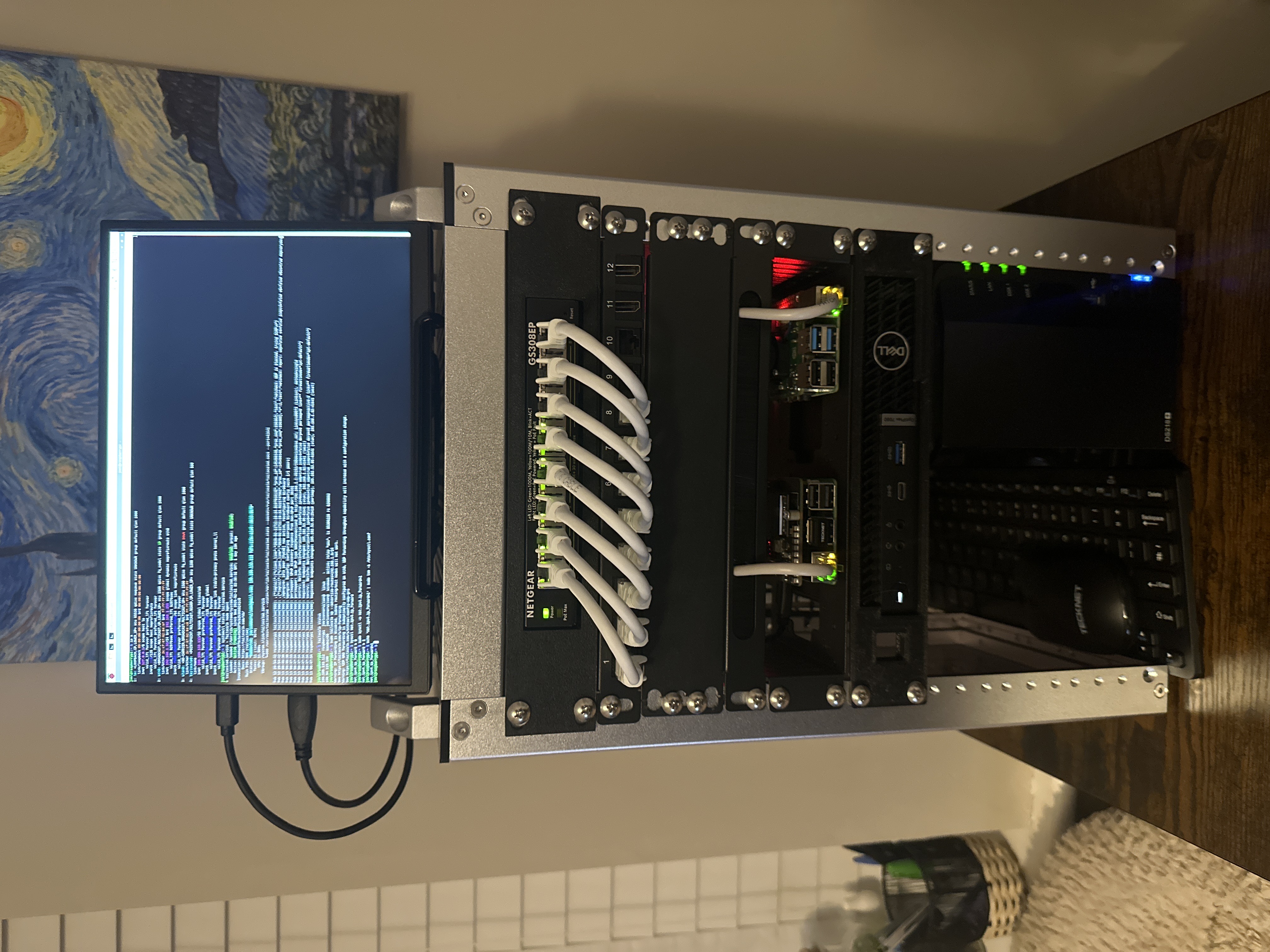 Homelab rack photo